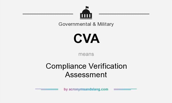 What does CVA mean? It stands for Compliance Verification Assessment