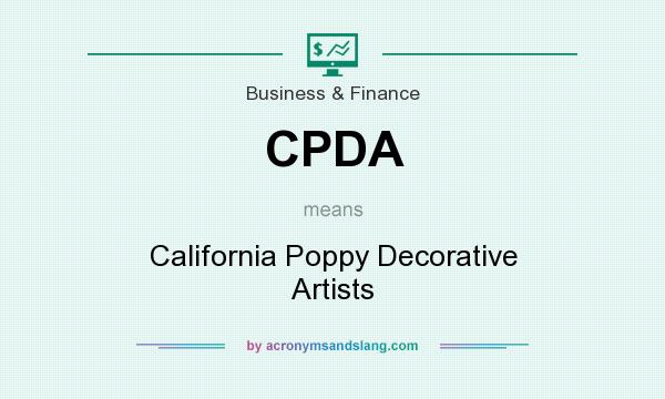 What does CPDA mean? It stands for California Poppy Decorative Artists