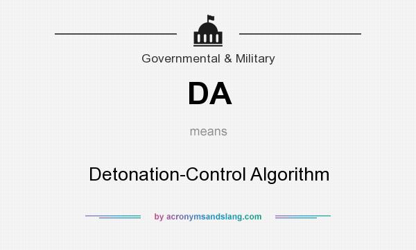 What does DA mean? It stands for Detonation-Control Algorithm