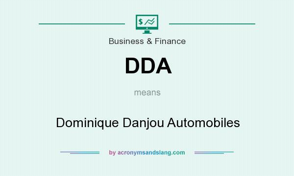 What does DDA mean? It stands for Dominique Danjou Automobiles