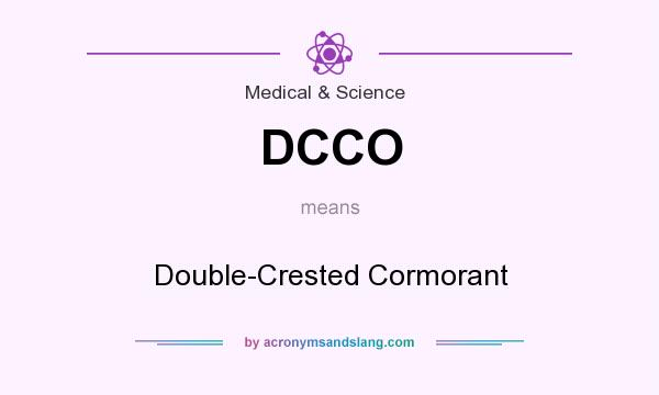 What does DCCO mean? It stands for Double-Crested Cormorant