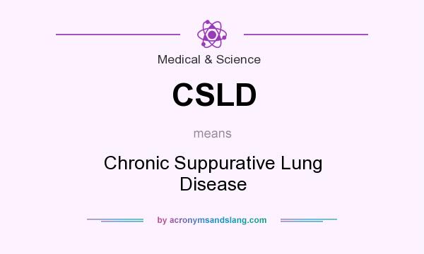 What does CSLD mean? It stands for Chronic Suppurative Lung Disease