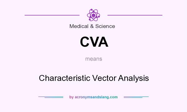 What does CVA mean? It stands for Characteristic Vector Analysis