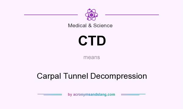 What does CTD mean? It stands for Carpal Tunnel Decompression