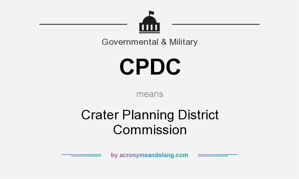 What does CPDC mean? It stands for Crater Planning District Commission