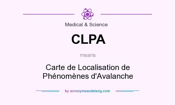 What does CLPA mean? It stands for Carte de Localisation de Phénomènes d`Avalanche