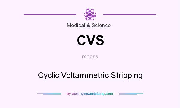 What does CVS mean? It stands for Cyclic Voltammetric Stripping