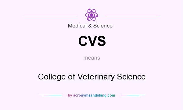 What does CVS mean? It stands for College of Veterinary Science