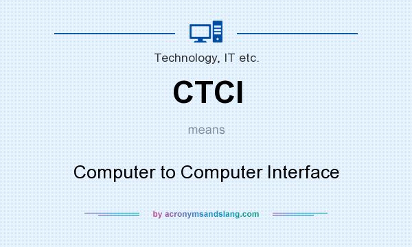 What does CTCI mean? It stands for Computer to Computer Interface