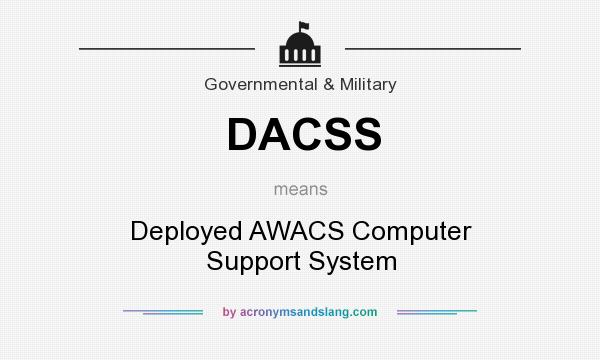 What does DACSS mean? It stands for Deployed AWACS Computer Support System