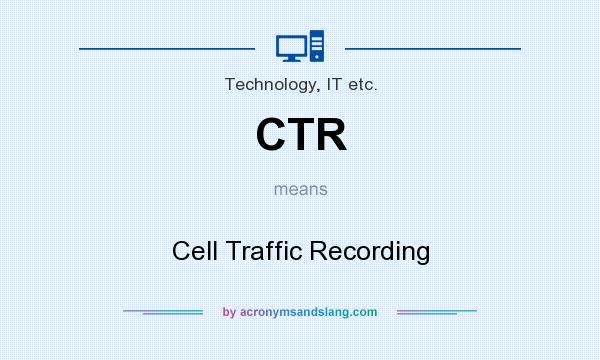 What does CTR mean? It stands for Cell Traffic Recording