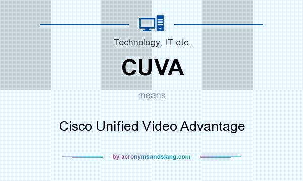What does CUVA mean? It stands for Cisco Unified Video Advantage