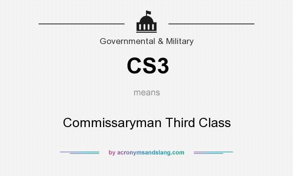 What does CS3 mean? It stands for Commissaryman Third Class