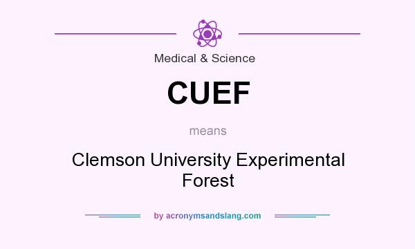 What does CUEF mean? It stands for Clemson University Experimental Forest