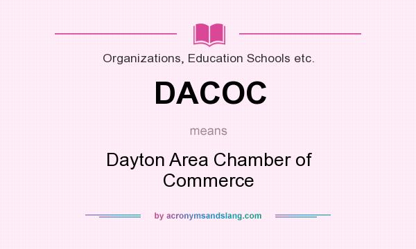 What does DACOC mean? It stands for Dayton Area Chamber of Commerce