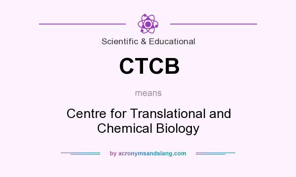 What does CTCB mean? It stands for Centre for Translational and Chemical Biology