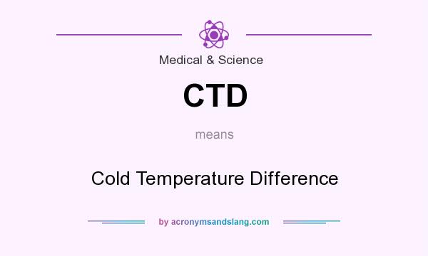 What does CTD mean? It stands for Cold Temperature Difference