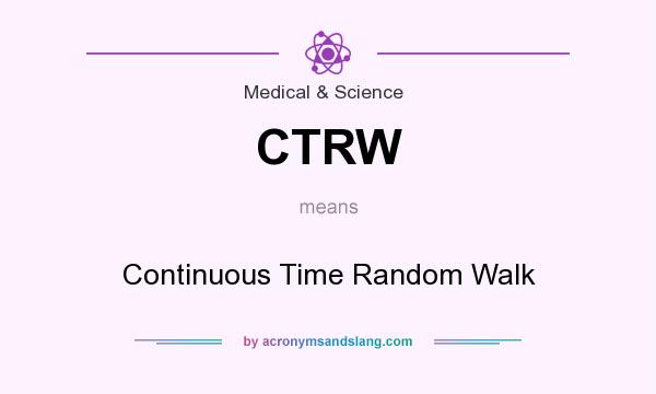 What does CTRW mean? It stands for Continuous Time Random Walk