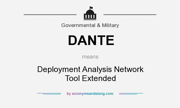 What does DANTE mean? It stands for Deployment Analysis Network Tool Extended