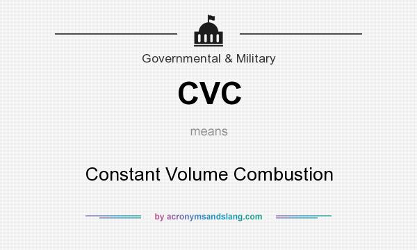 What does CVC mean? It stands for Constant Volume Combustion