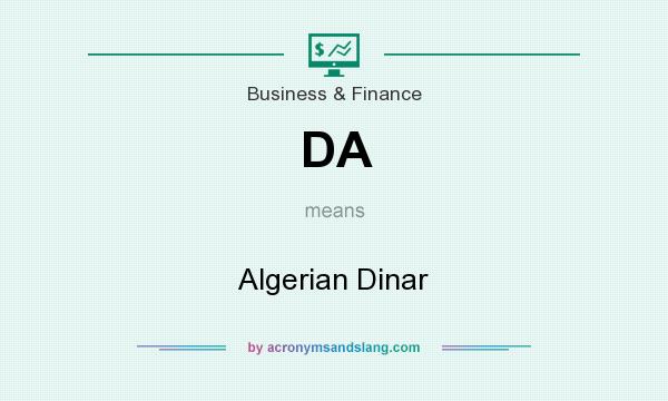 What does DA mean? It stands for Algerian Dinar
