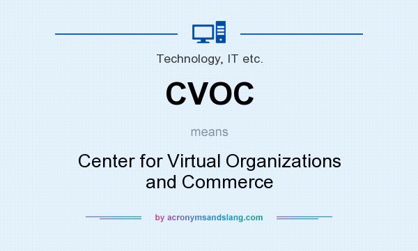 What does CVOC mean? It stands for Center for Virtual Organizations and Commerce