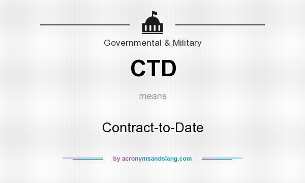 What does CTD mean? It stands for Contract-to-Date