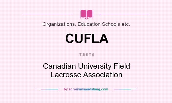 What does CUFLA mean? It stands for Canadian University Field Lacrosse Association