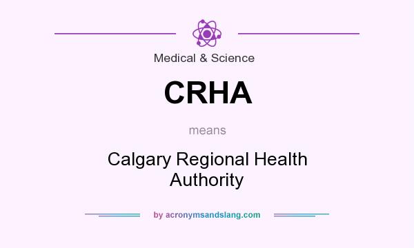 What does CRHA mean? It stands for Calgary Regional Health Authority