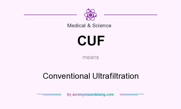 What does CUF mean? It stands for Conventional Ultrafiltration
