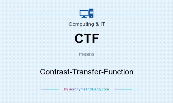 What does CTF mean? It stands for Contrast-Transfer-Function