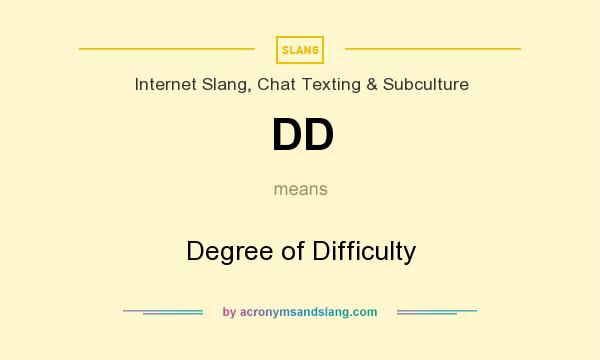 What does DD mean? It stands for Degree of Difficulty
