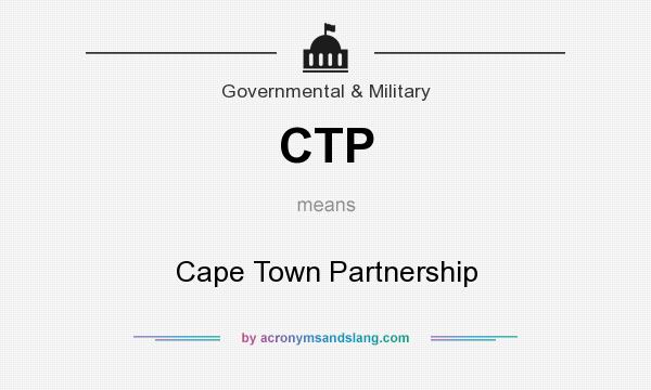 What does CTP mean? It stands for Cape Town Partnership