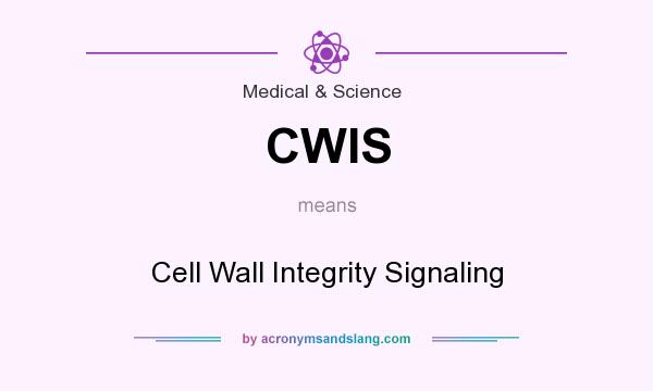 What does CWIS mean? It stands for Cell Wall Integrity Signaling