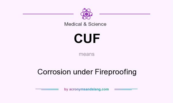 What does CUF mean? It stands for Corrosion under Fireproofing