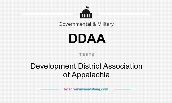 What does DDAA mean? It stands for Development District Association of Appalachia