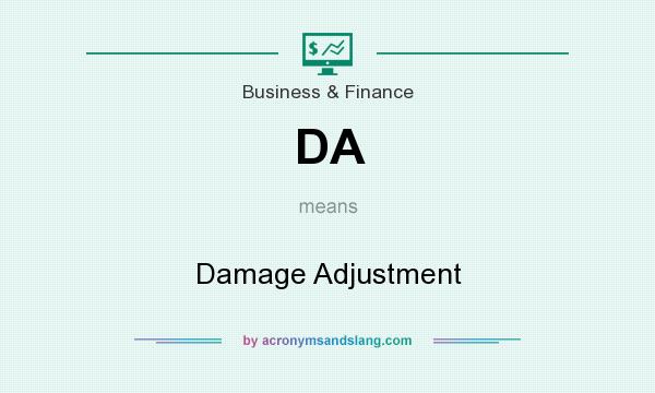 What does DA mean? It stands for Damage Adjustment
