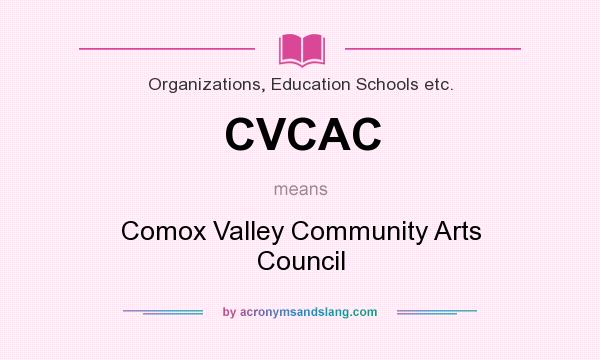 What does CVCAC mean? It stands for Comox Valley Community Arts Council