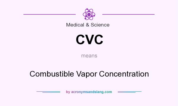 What does CVC mean? It stands for Combustible Vapor Concentration