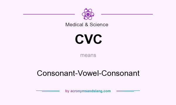 What does CVC mean? It stands for Consonant-Vowel-Consonant