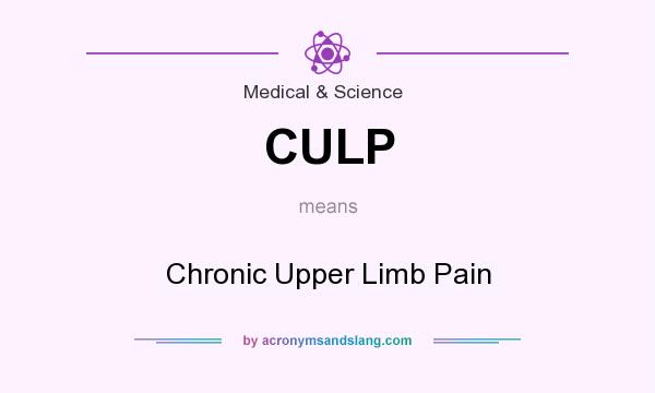 What does CULP mean? It stands for Chronic Upper Limb Pain