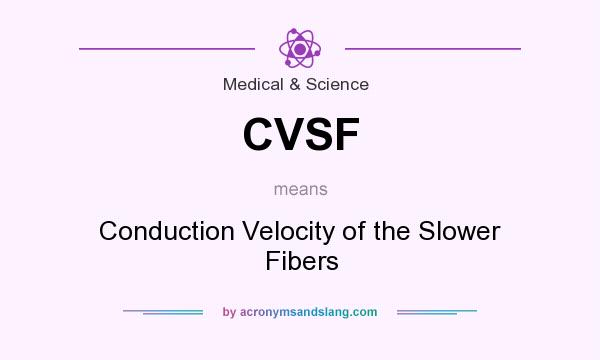 What does CVSF mean? It stands for Conduction Velocity of the Slower Fibers