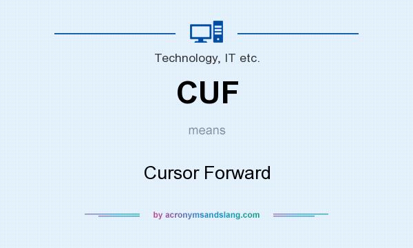 What does CUF mean? It stands for Cursor Forward