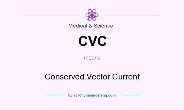 What does CVC mean? It stands for Conserved Vector Current