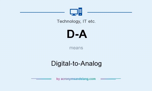 What does D-A mean? It stands for Digital-to-Analog