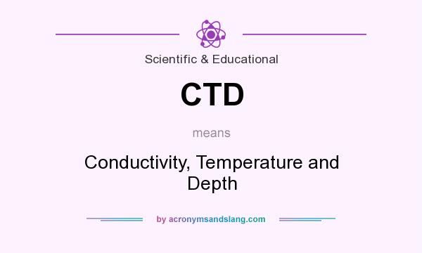 What does CTD mean? It stands for Conductivity, Temperature and Depth