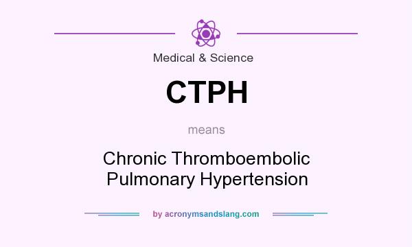 What does CTPH mean? It stands for Chronic Thromboembolic Pulmonary Hypertension