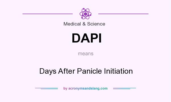 What does DAPI mean? It stands for Days After Panicle Initiation