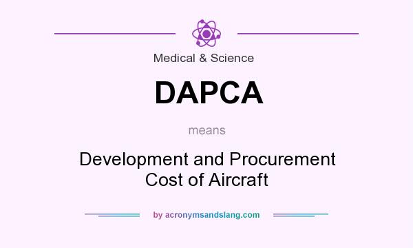 What does DAPCA mean? It stands for Development and Procurement Cost of Aircraft