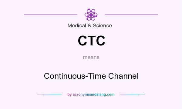 What does CTC mean? It stands for Continuous-Time Channel